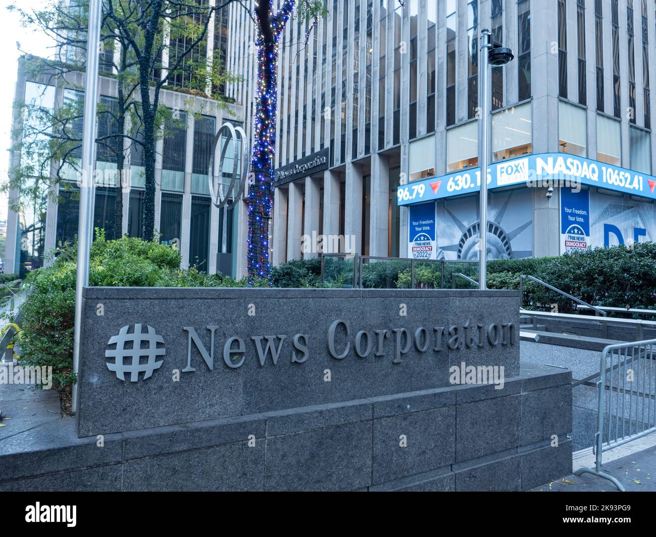 The News Corp building with Fox News in New York City.  Photo by Francis Specker Stock Photo
