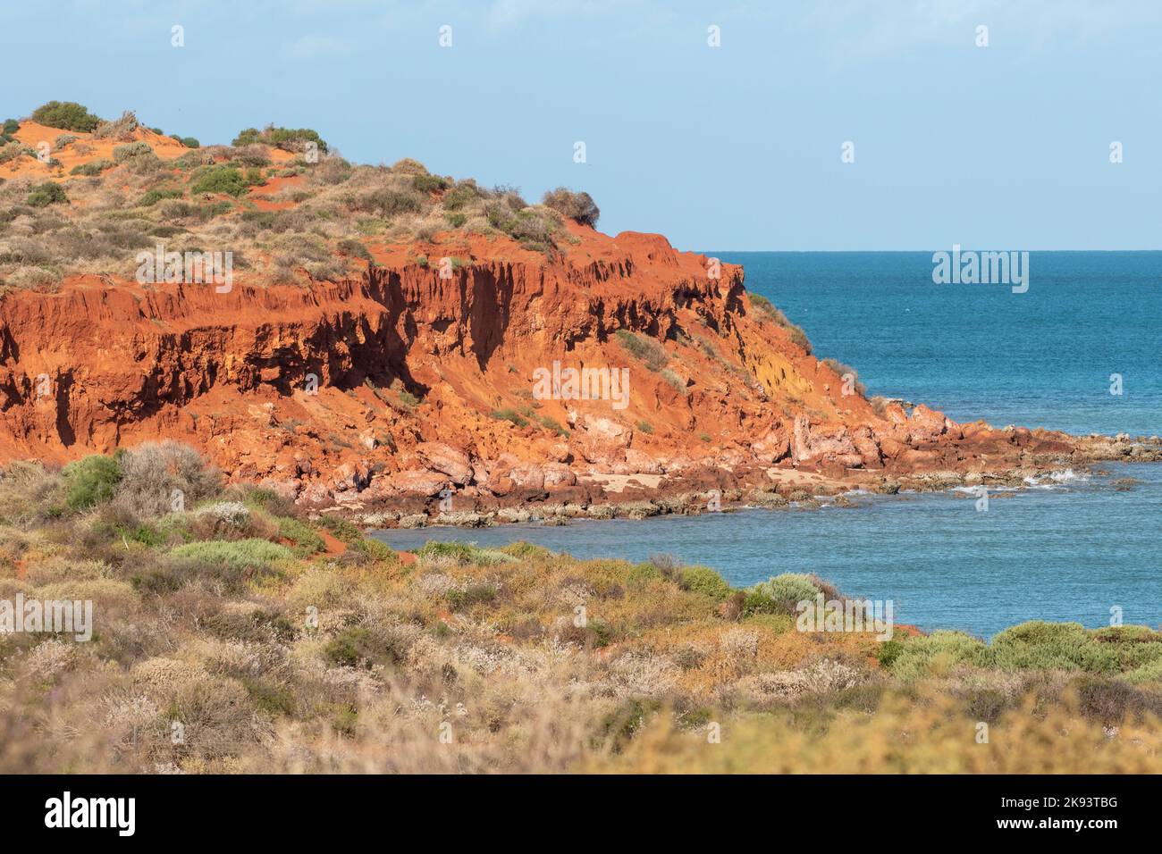 Red Cliffs at Cape Peron, Francois Peron NP, WA, Australia Stock Photo
