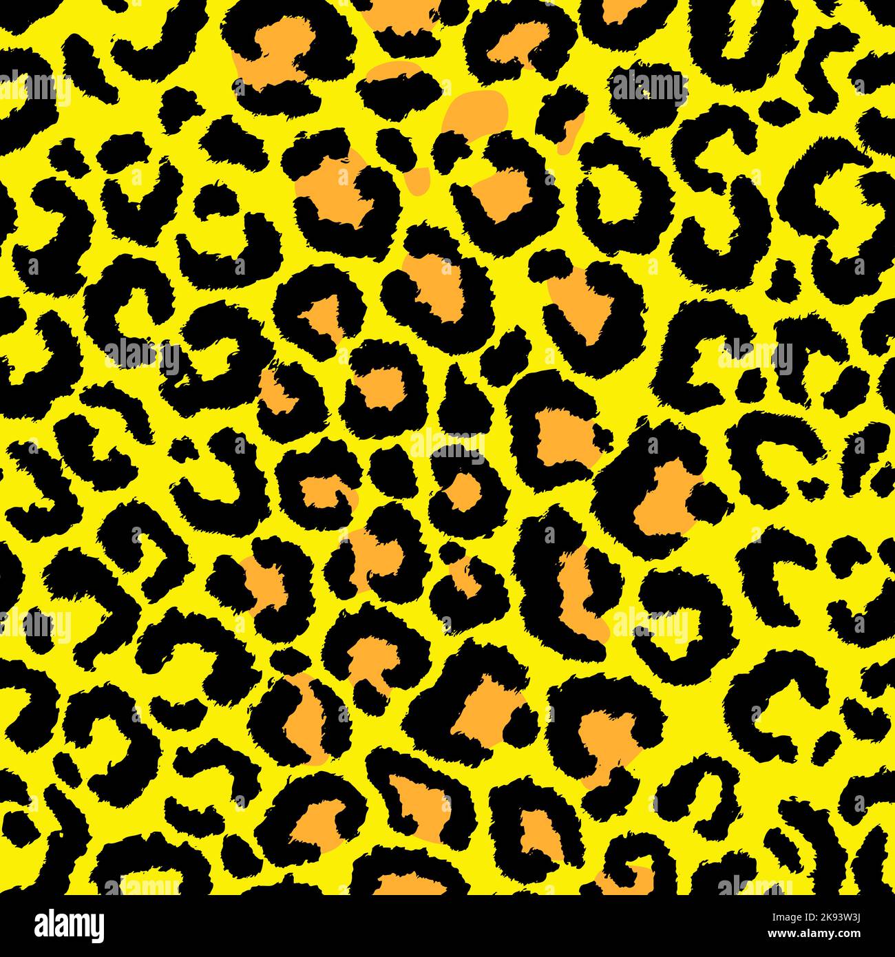 Leopard imitation seamless yellow pattern. Vector illustration Stock