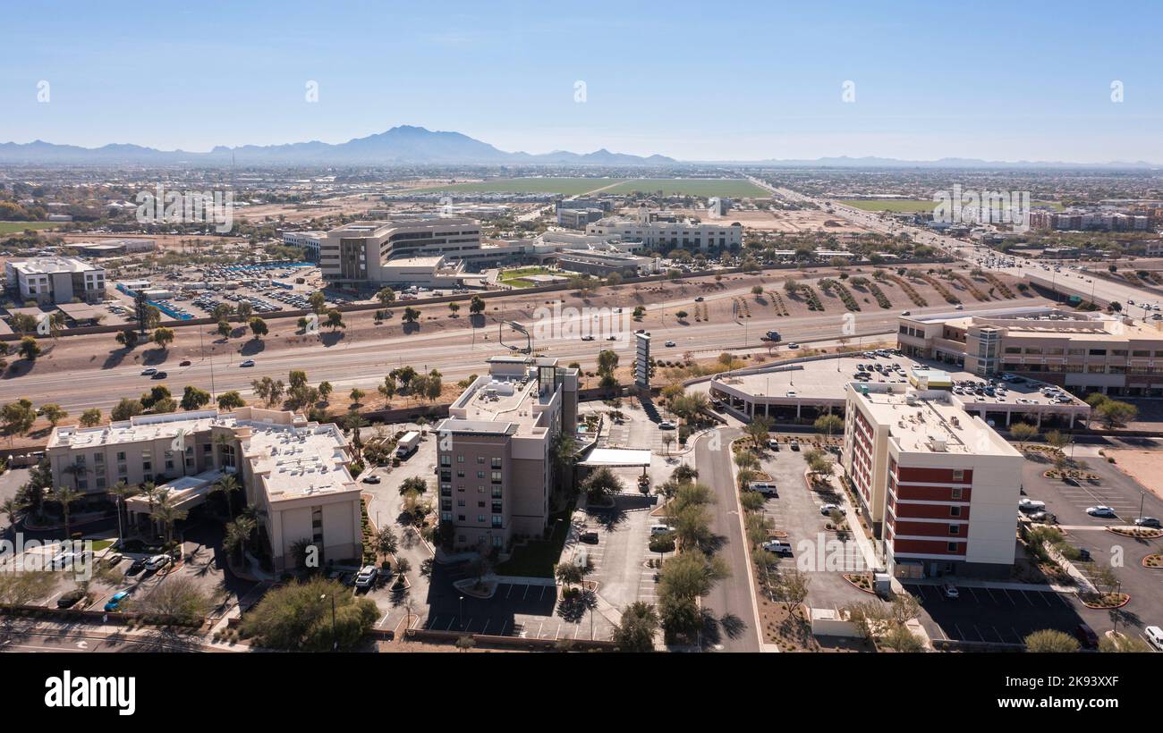 Aerial view of downtown Gilbert, Arizona, USA Stock Photo Alamy