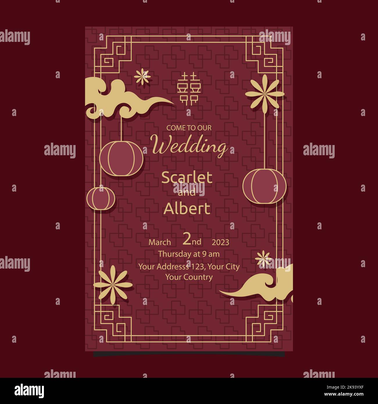 Married card Stock Vector Images - Alamy