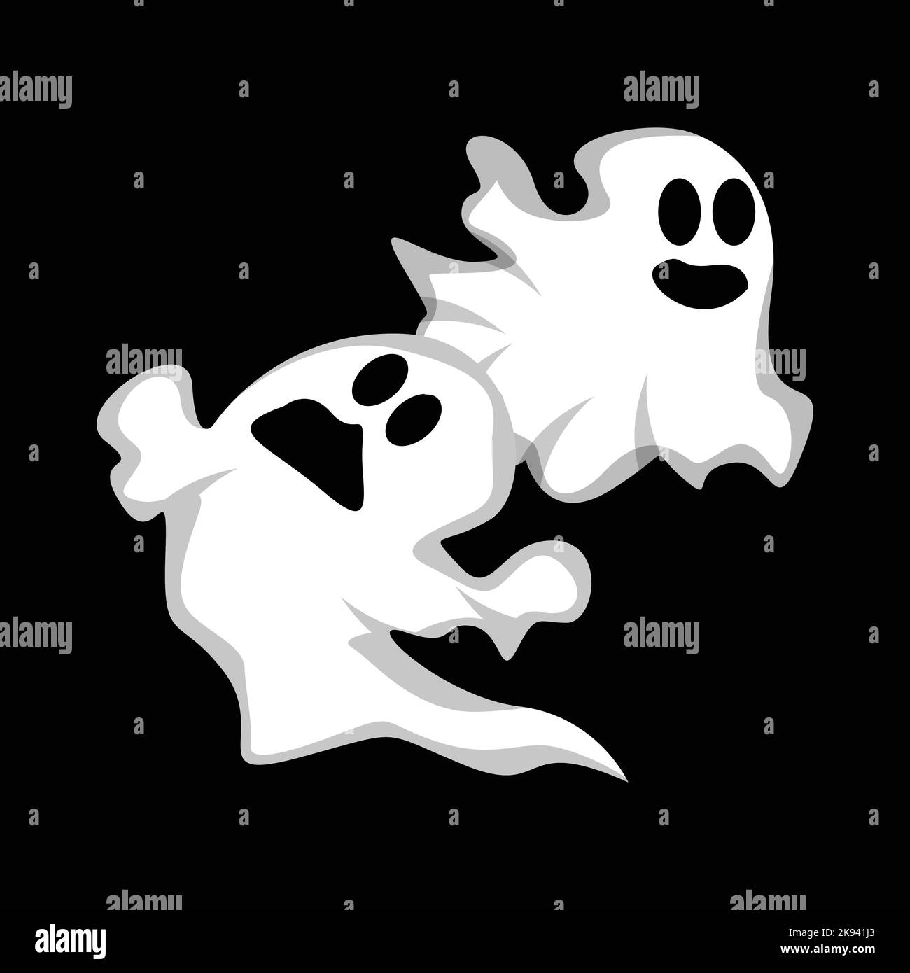 Ghost Logo Design, Halloween Icon, Halloween Costume Illustration