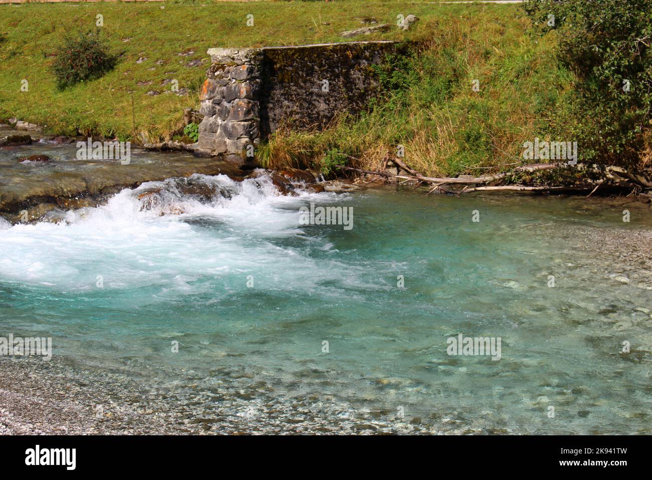 mountain stream Tyrol Austria summer Stock Photo