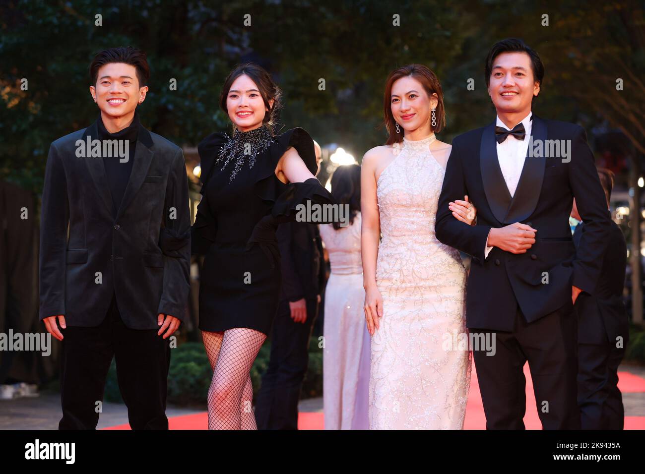 October 24, 2022. 24th Oct, 2022. Le Cong Huan, Juliet Bao Ngoc Doling, Phuong Anh Dao, Ngo Quang Tuan, October 24, 2022 - The 35th Tokyo International Film Festival. Opening Ceremony at Tokyo International Forum in Tokyo, Japan on October 24, 2022. Credit: 2022 TIFF/AFLO/Alamy Live News Stock Photo