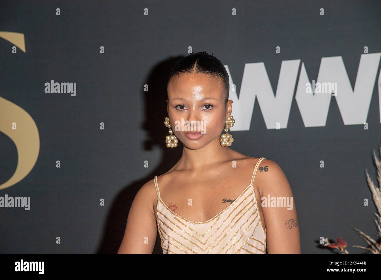 New York, United States. 25th Oct, 2022. Myha'la Herrold attends the 2022 WWD Honors at Cipriani South Street in New York City. Credit: SOPA Images Limited/Alamy Live News Stock Photo