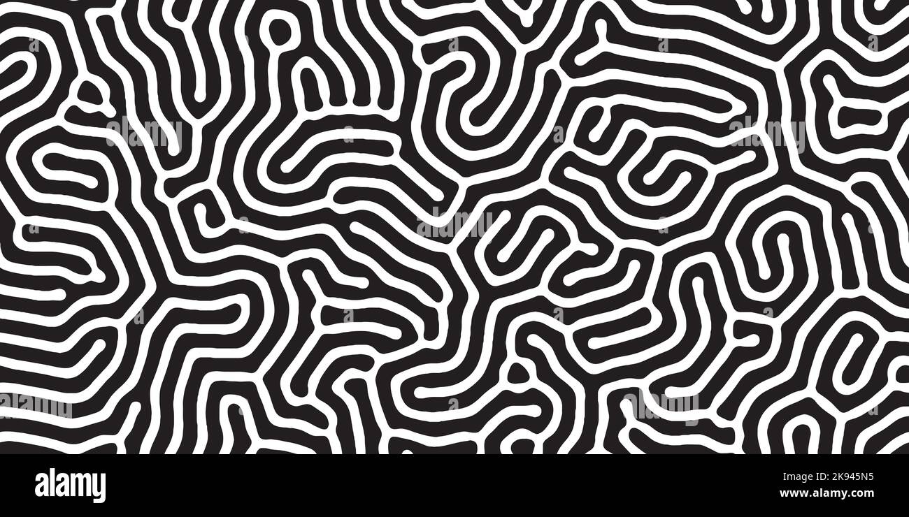 Abstract organic seamless pattern in black and white Stock Vector Image ...