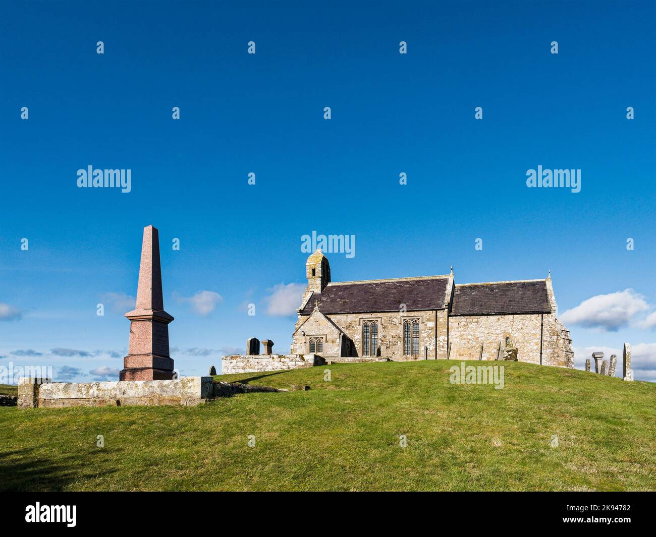 Exterior of St Aidans Church, Throckrington, Northumberland, UK Stock Photo
