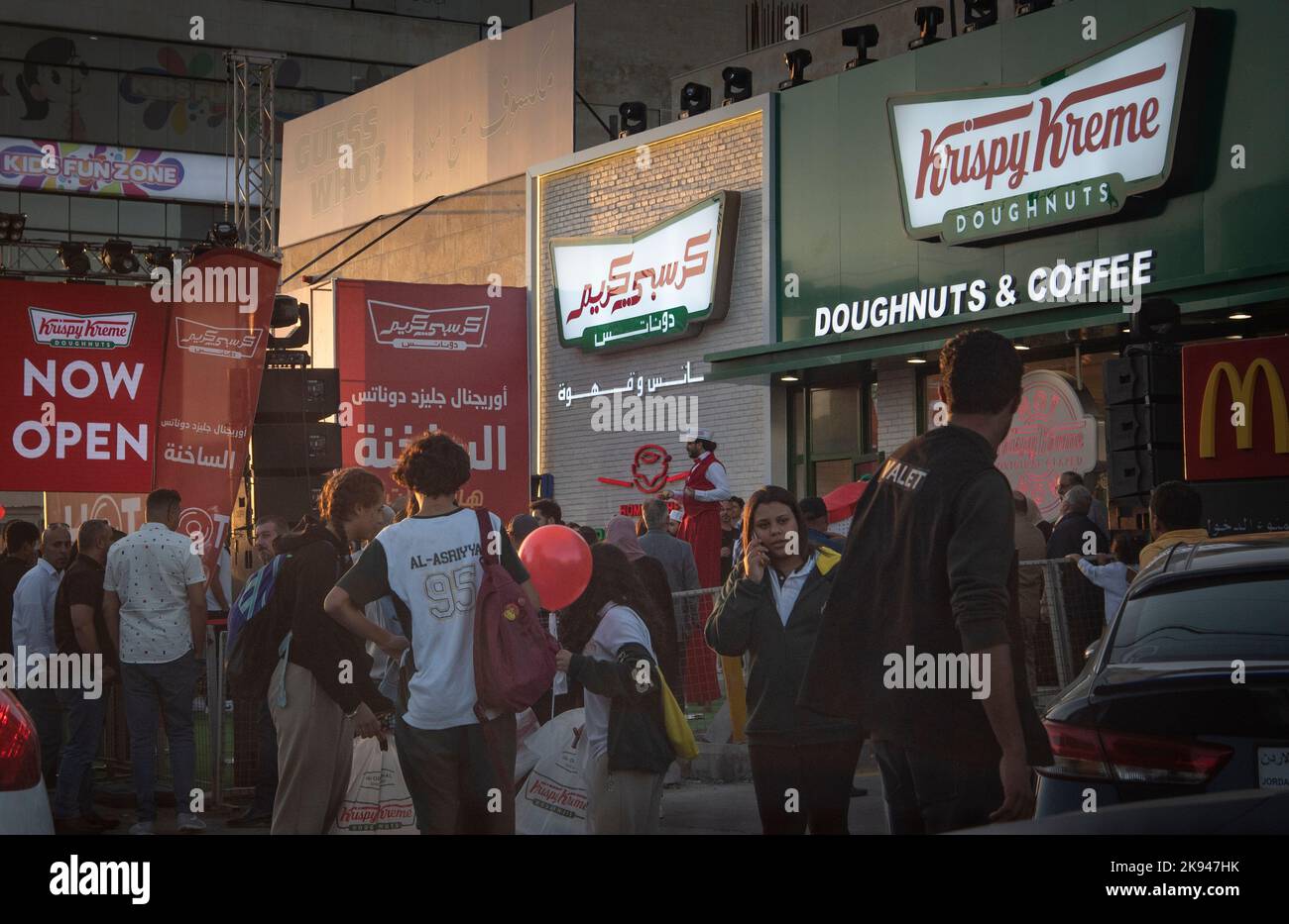 Amman, Jordan. - 18 October 2022: launch of Krispy Kreme in Jordan  Stock Photo
