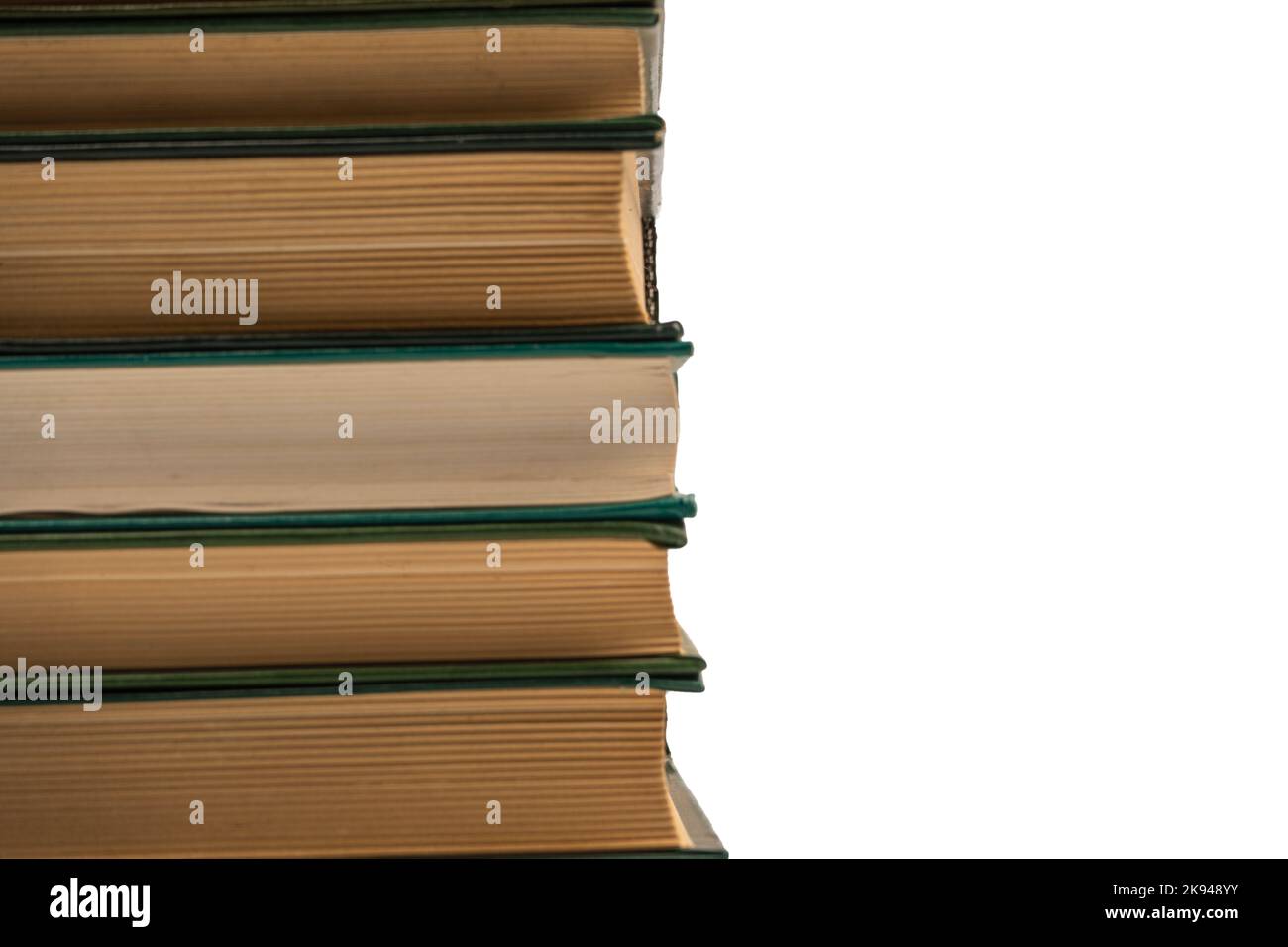 Old books isolated on a white background Stock Photo - Alamy