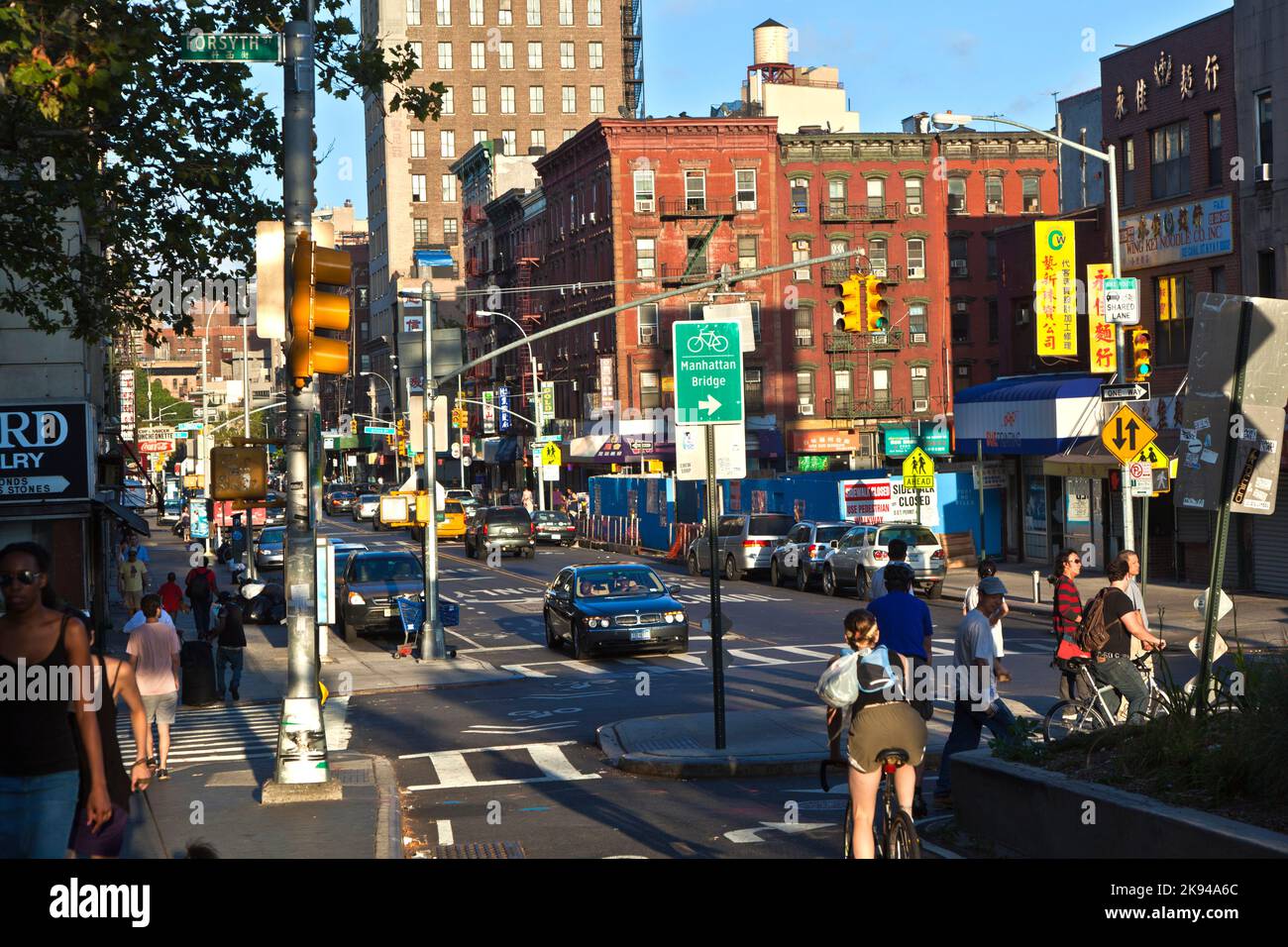 NEW YORK CITY JULY 09 Sunset in Allen street on July 09, 2011 in New