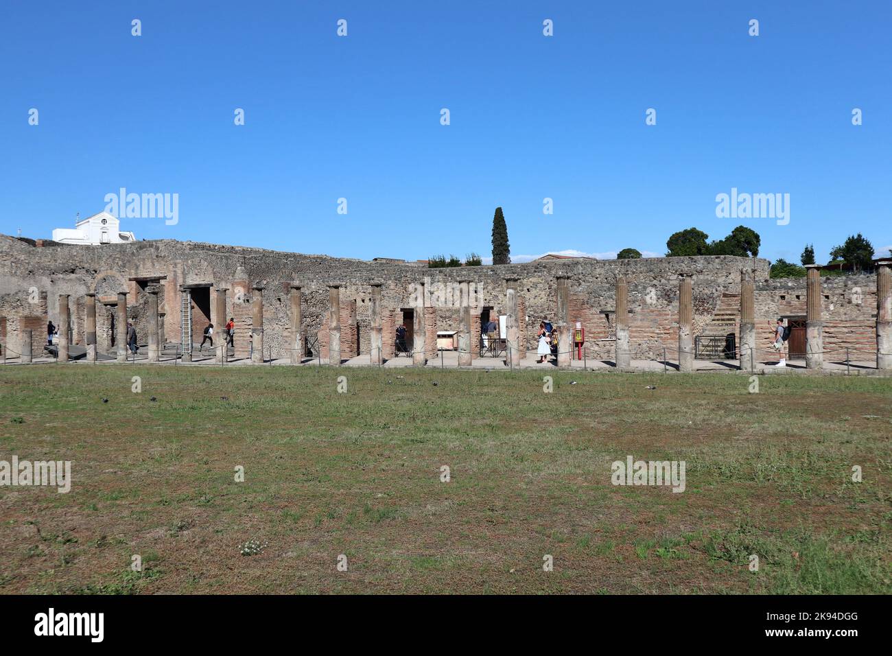 Pompei - Scorcio dal Quadriportico dei Teatri Stock Photo