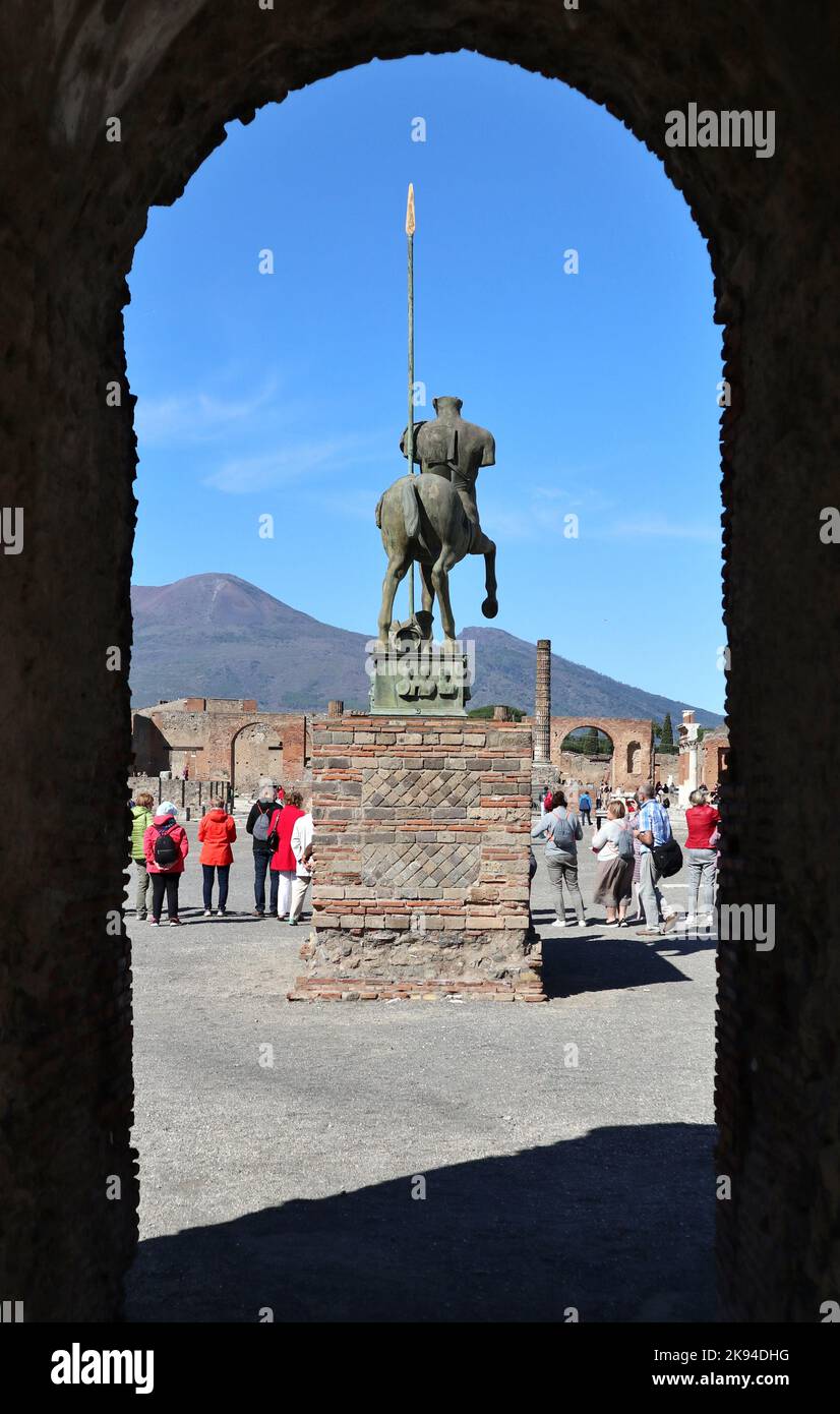 Pompei - Scorcio della Statua del Centauro Stock Photo