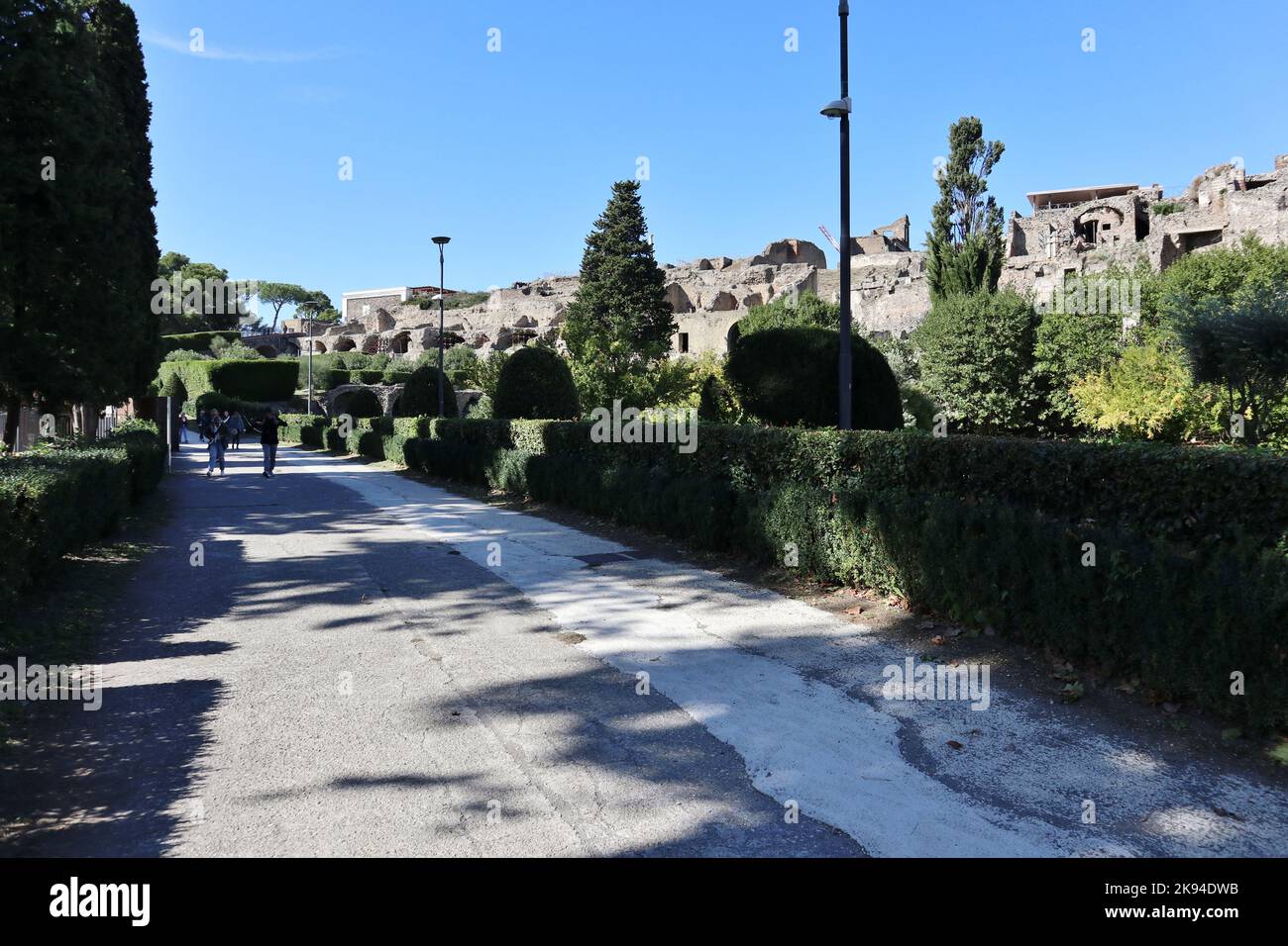 Pompei - Viale delle Ginestre verso Porta Marina Stock Photo