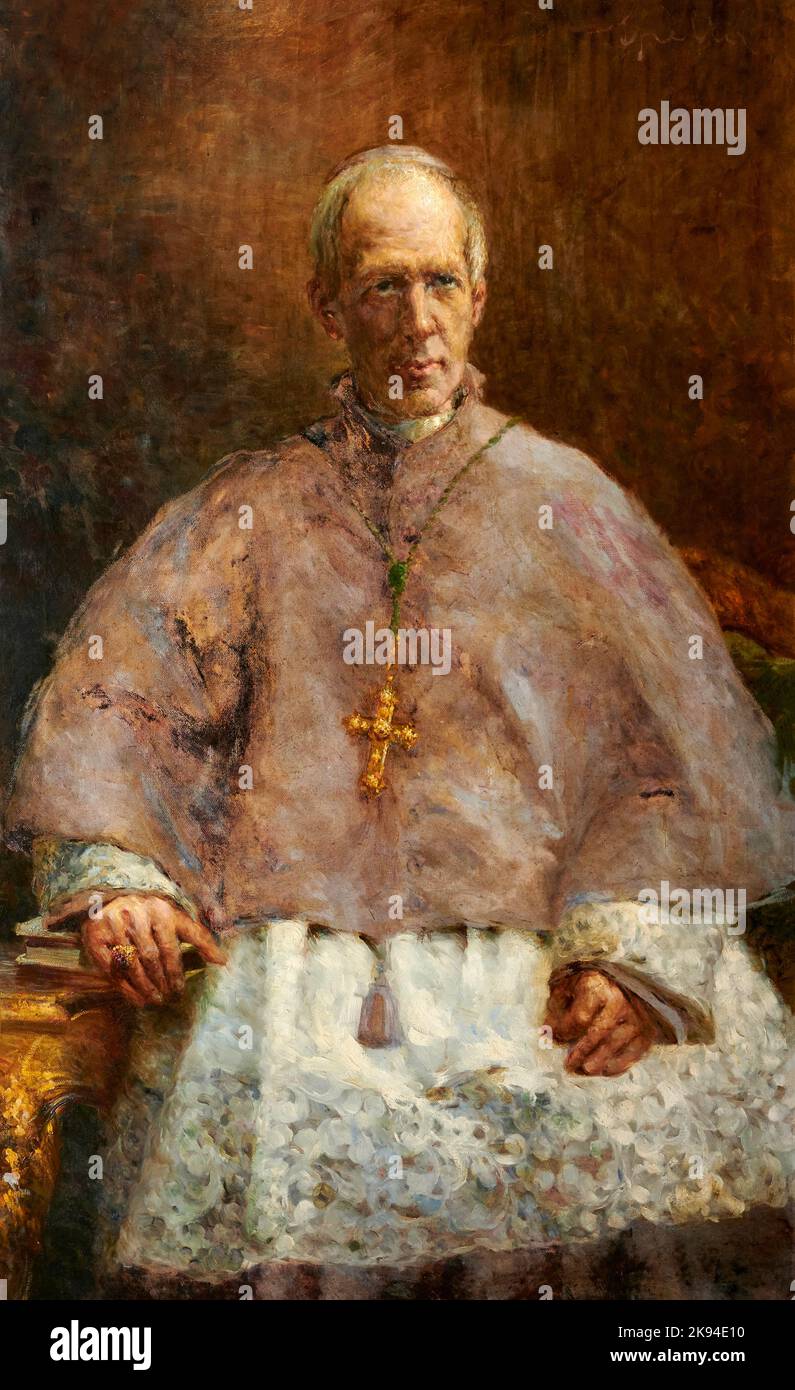 Ritratto del vescovo Giovanni Battista Rota  - olio su tela  - Enrico Spelta   - 1910  - Chiari (Bs), Italia, Pinacoteca Repossi Stock Photo