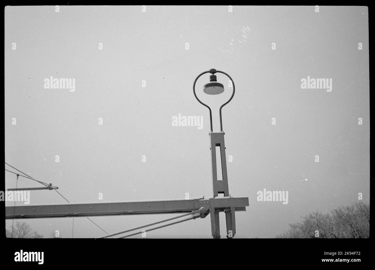 Lighting on contact line bridge stock photo alamy