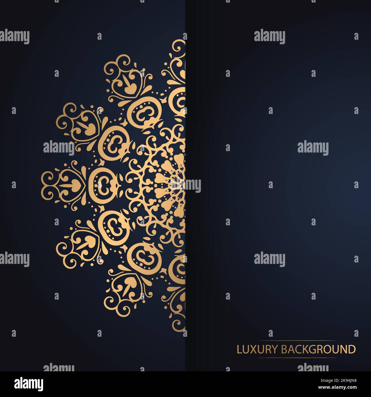 A vector with beautiful golden design and text on a blue background ...