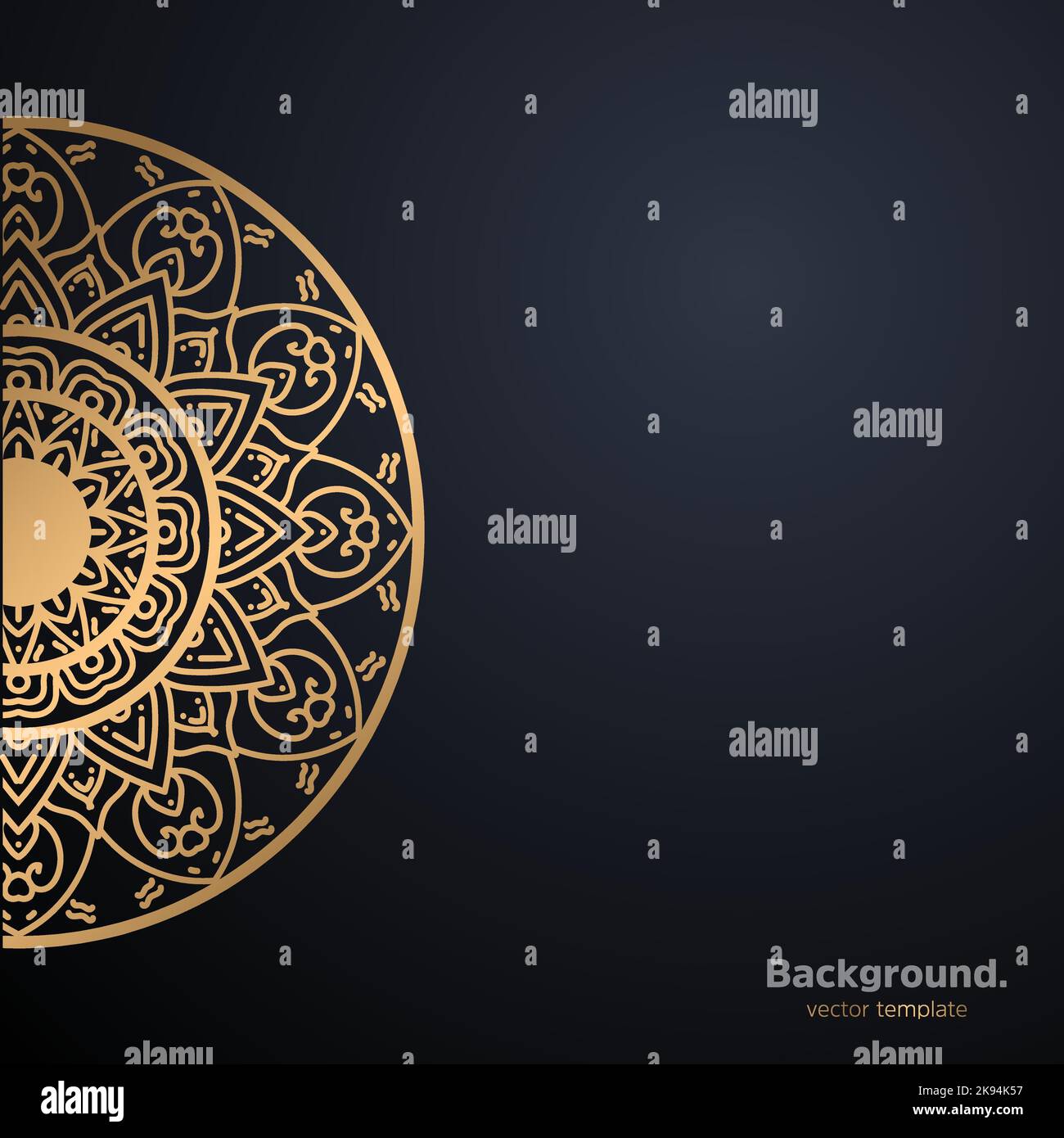 A vector with a beautiful golden design and text on a blue background ...
