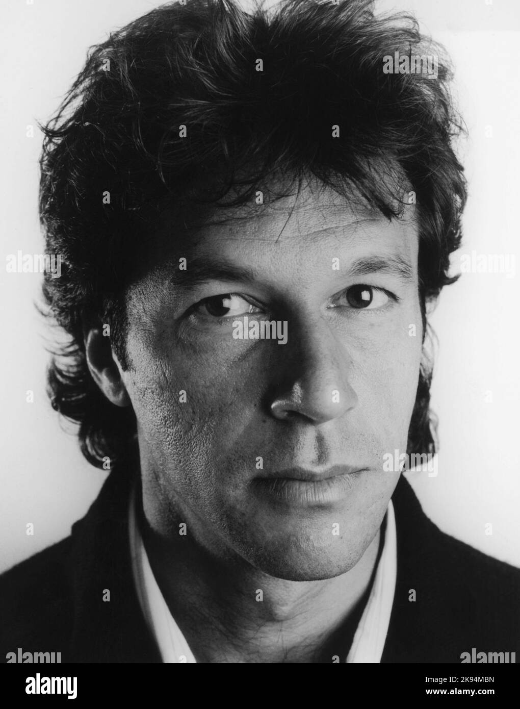 Pakistani cricketer Imran Khan in London, 01.01.1990. (Photo by Steve Pyke) Stock Photo