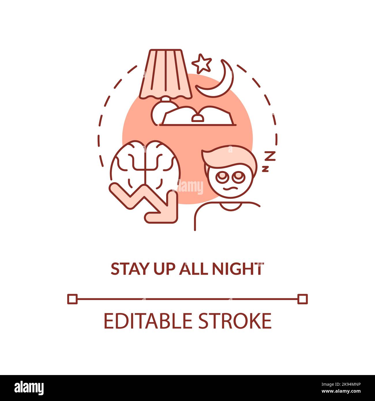 Study all night concept terracotta icon Stock Vector Image Art Alamy Study all night concept terracotta icon Stock Vector Image Art Alamy