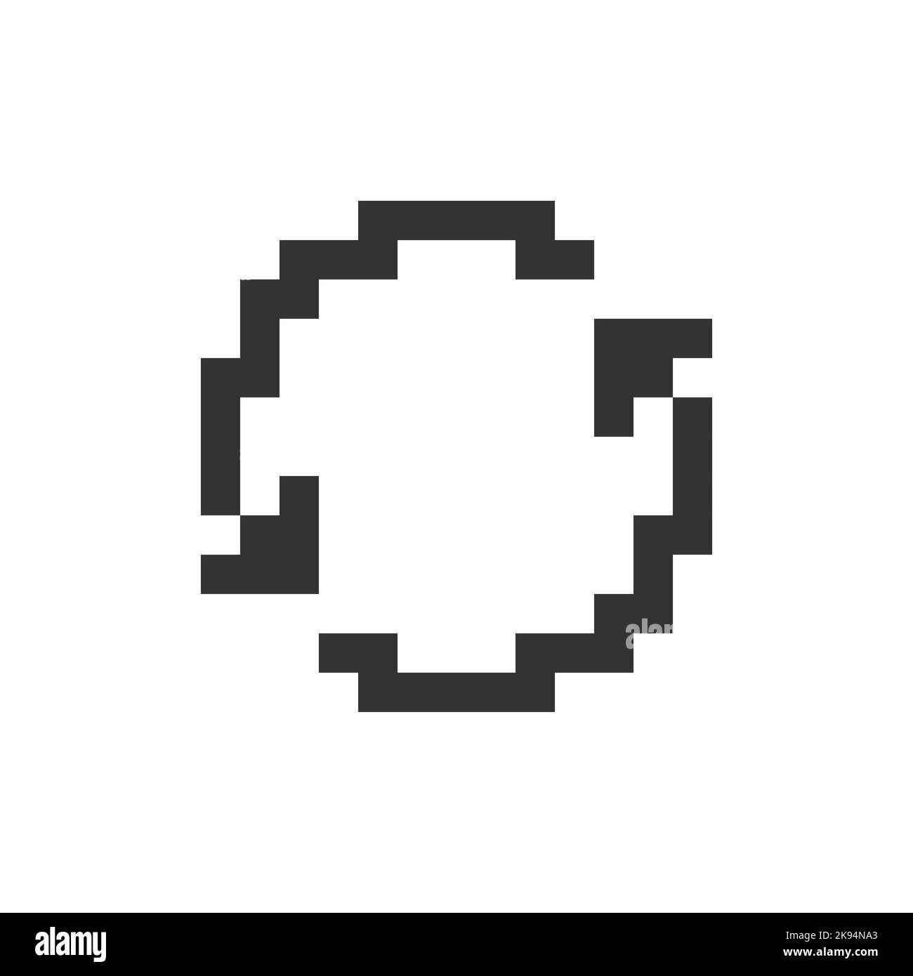 synchronization-pixelated-ui-icon-stock-vector-image-art-alamy