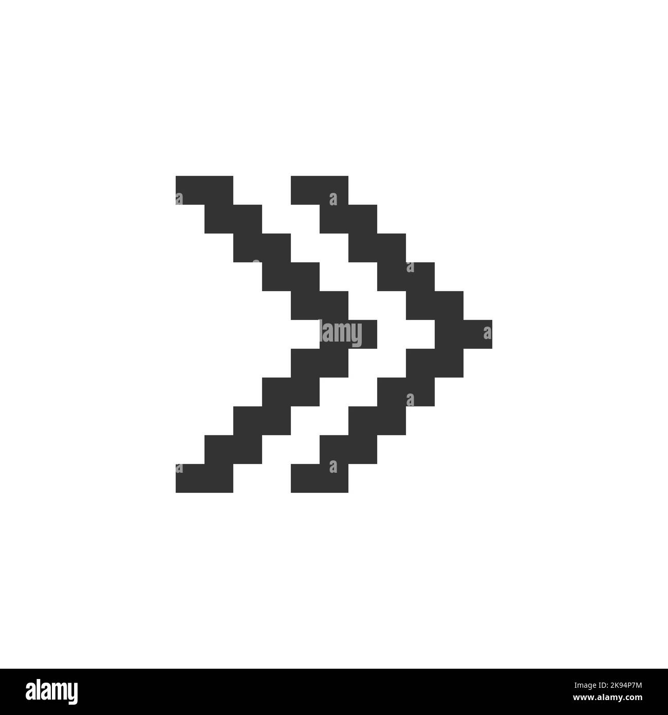 Right Double Arrow Pixelated Ui Icon Stock Vector Image Art Alamy right-double-arrow-pixelated-ui-icon-stock-vector-image-art-alamy