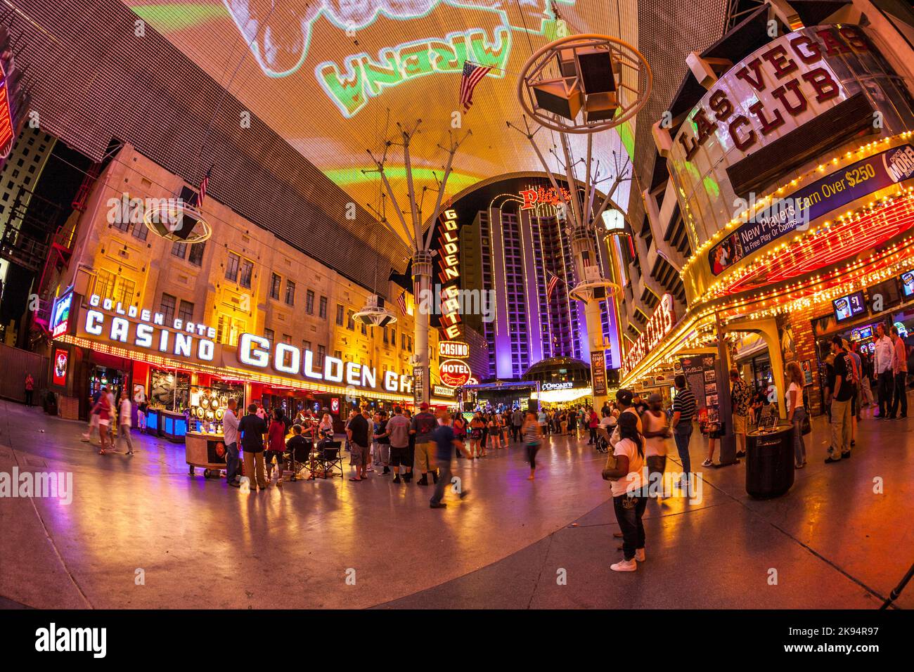 LAS VEGAS JUNE 16 Fremont Street in Las Vegas, Nevada on June 16