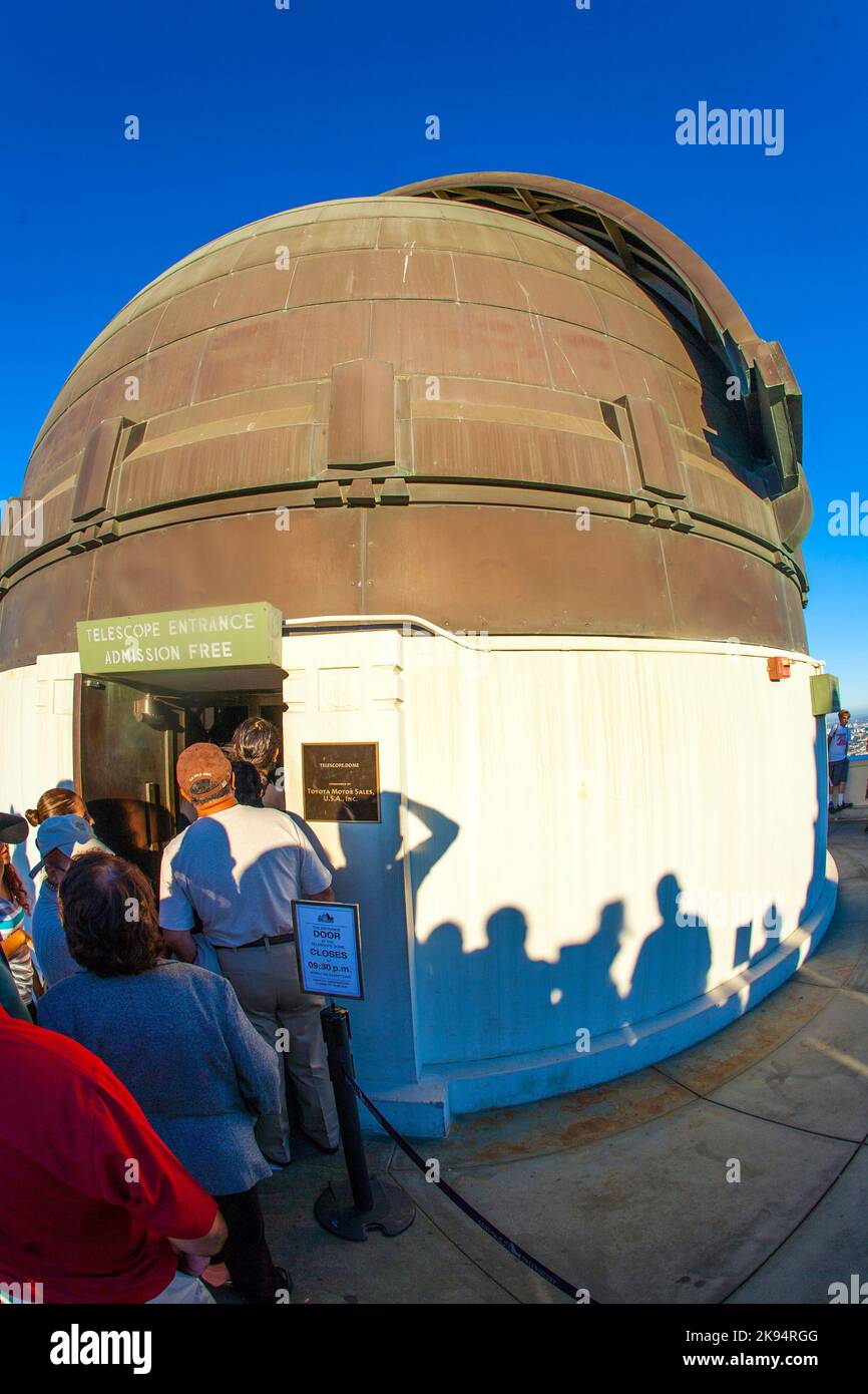 LOS ANGELES, USA June 24 Zeiss telescope at the Griffith observatory