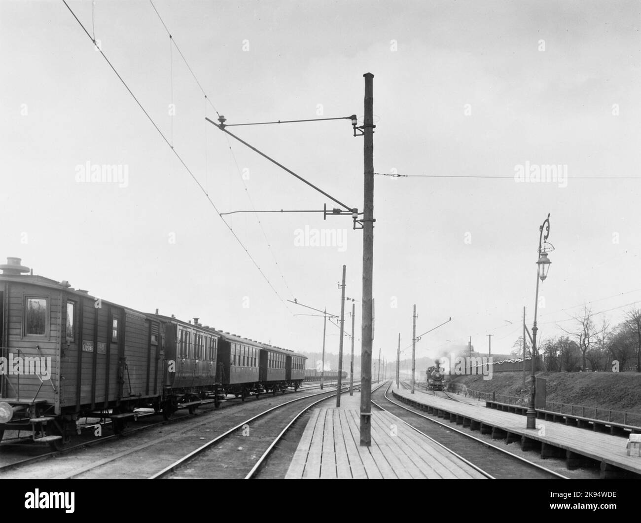 The contact line is set up on the occasion of the samples for the electrical operation on the