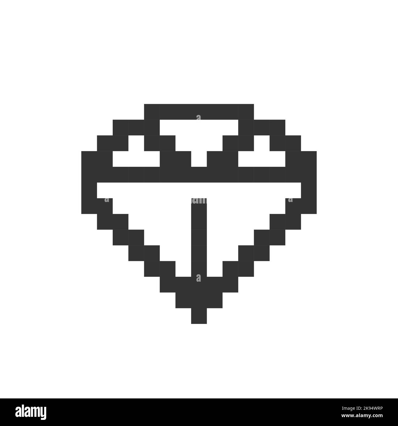 Diamond pixelated ui icon Stock Vector Image & Art - Alamy