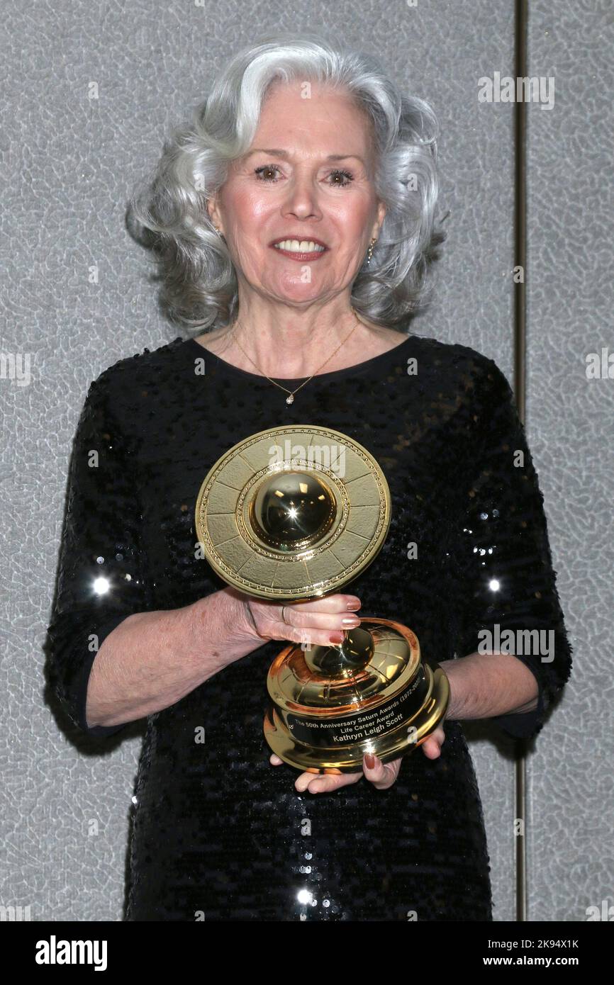 LOS ANGELES - OCT 25: Kathryn Leigh Scott at the 50th Saturn Awards - Press Room at Marriott
