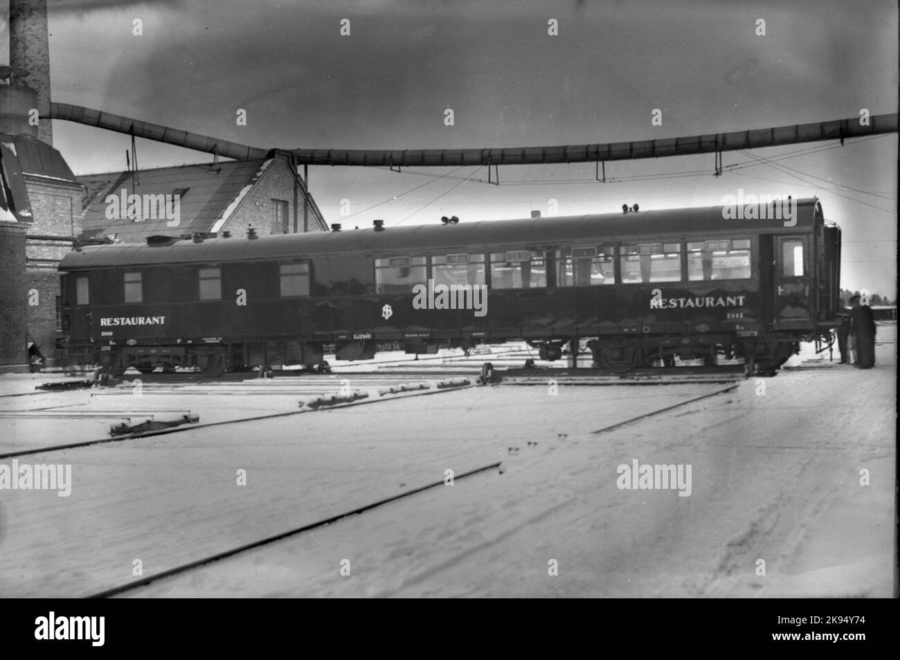 State Railways, SJ Restaurant Car Ro3 2943 Exterior Stock Photo - Alamy