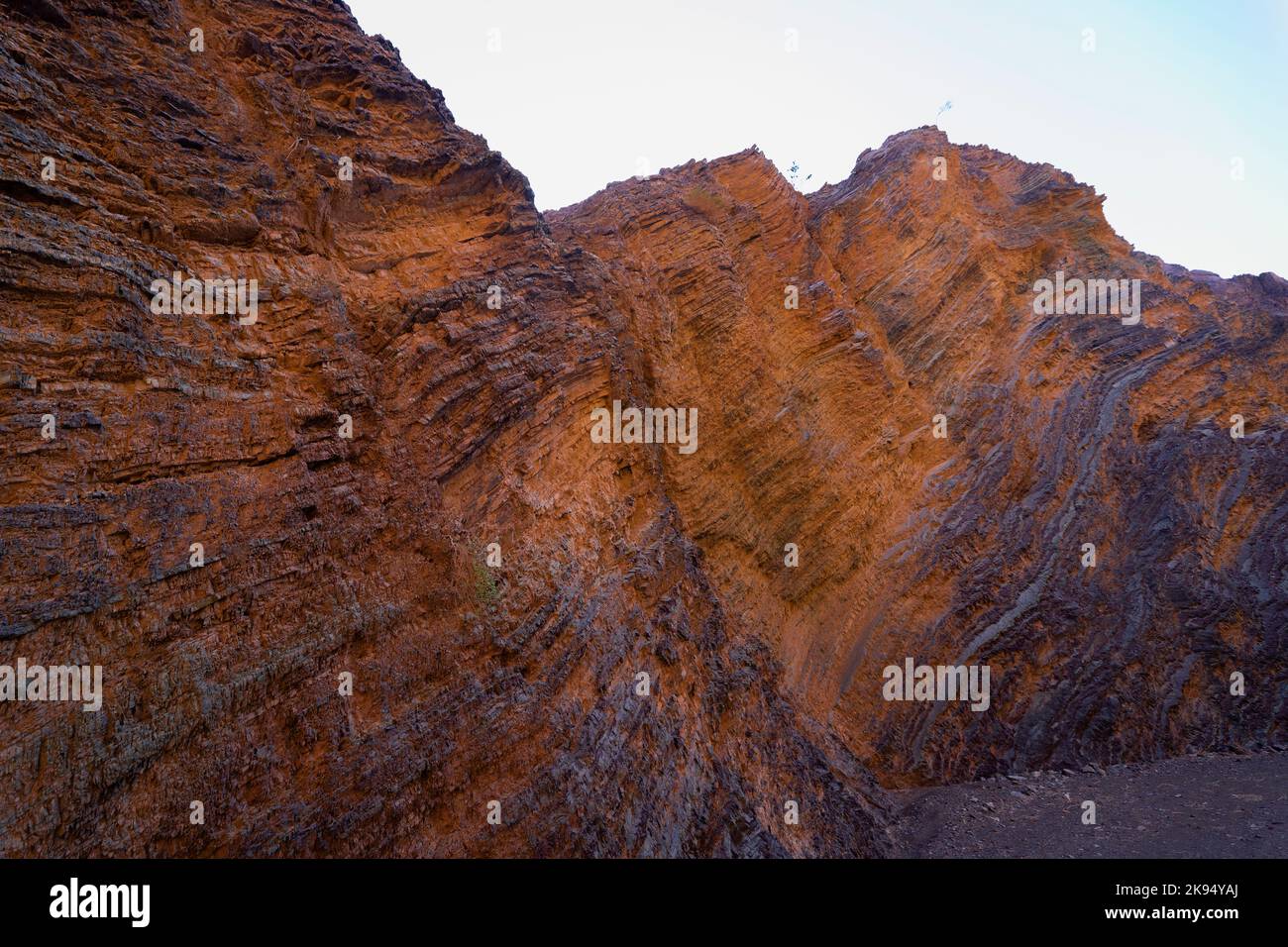 Huge fossil rocks and naturally created mountains from UAE Stock Photo