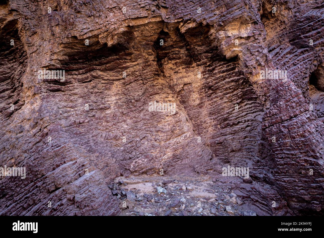 Huge fossil rocks and naturally created mountains from UAE Stock Photo