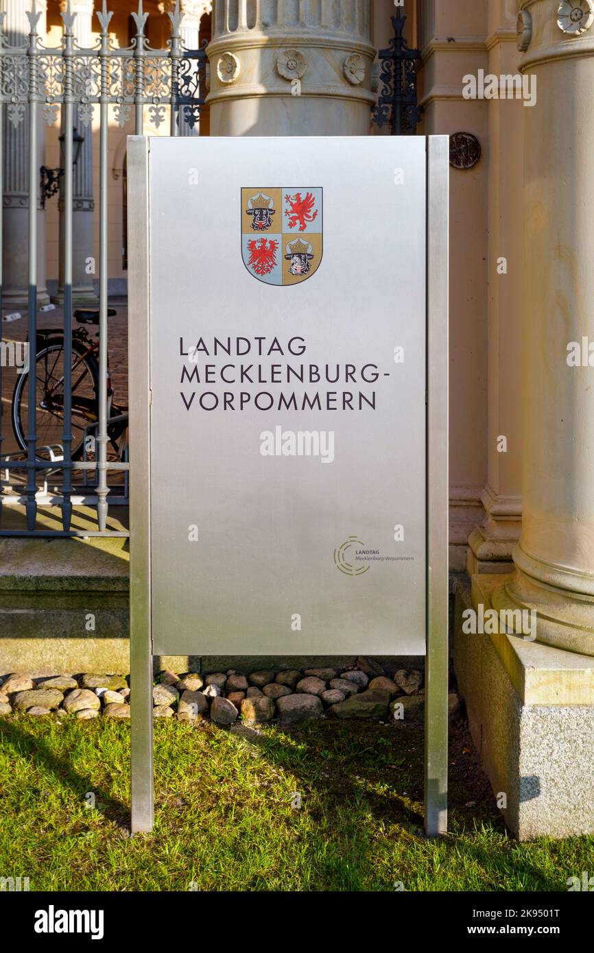 Schloss Schwerin, Sitz des Landtages von MecklenburgVorpommern Stock