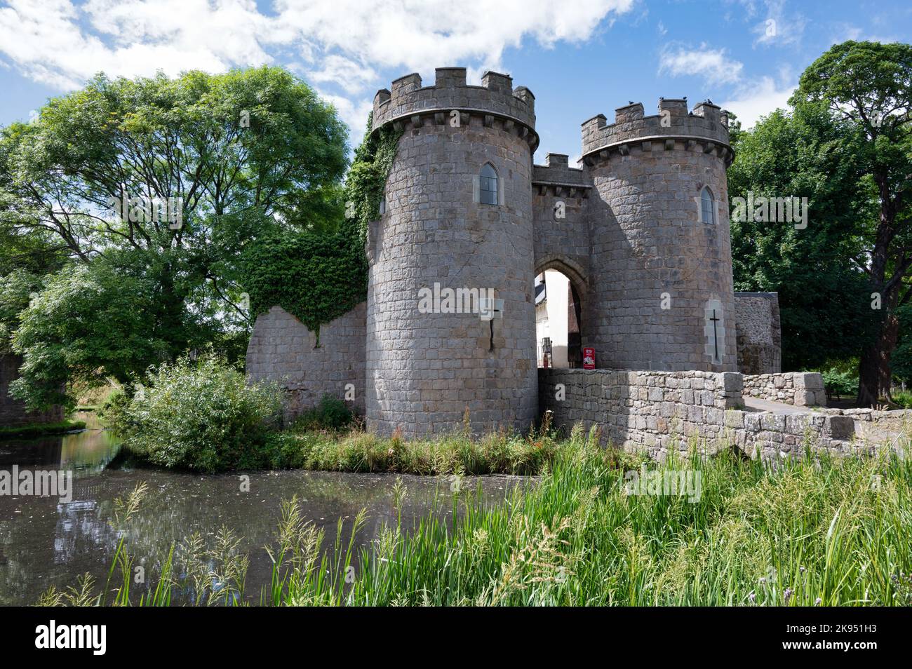 Whittington, UK July 15, 2022 Whittington Castle in the small village