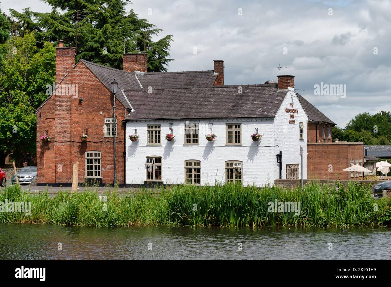 Whittington, UK July 15, 2022 The Ye Olde Boote Inn in the small
