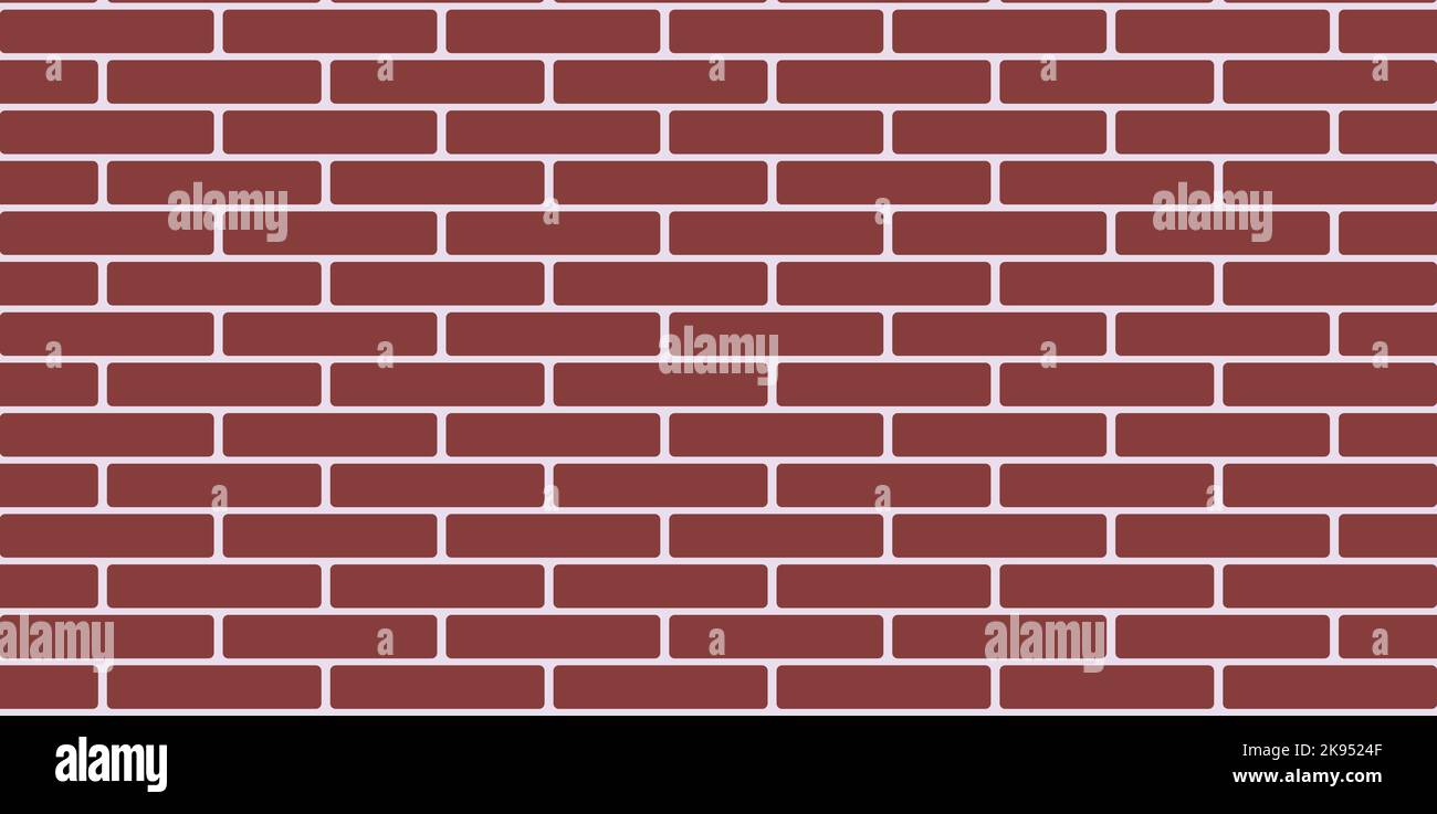 A brown brick wall pattern background design with slabs Stock Vector