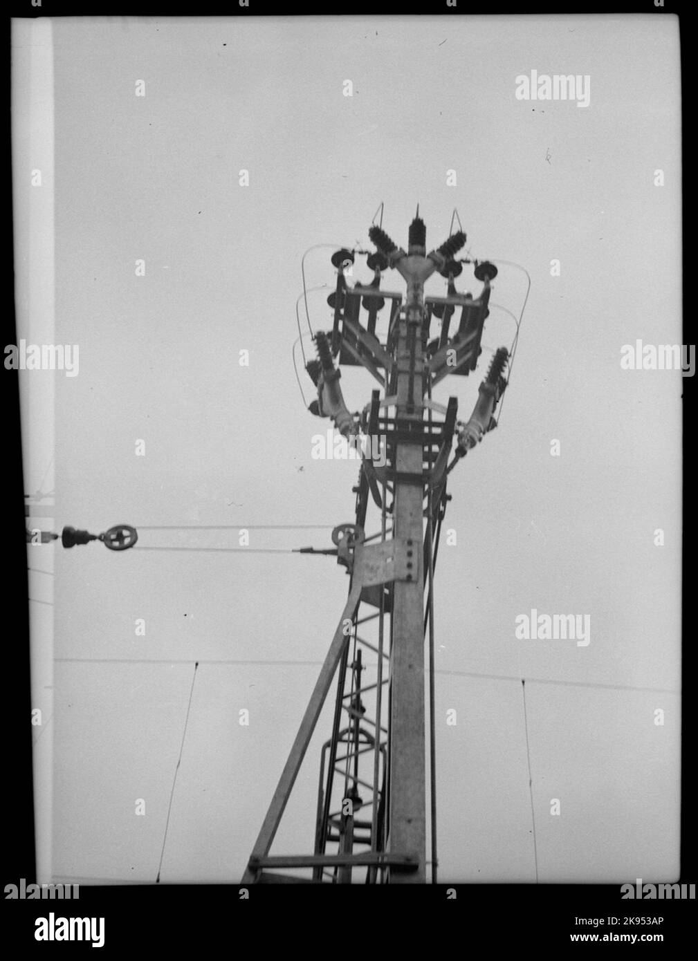 Detail, contact line post Stock Photo - Alamy