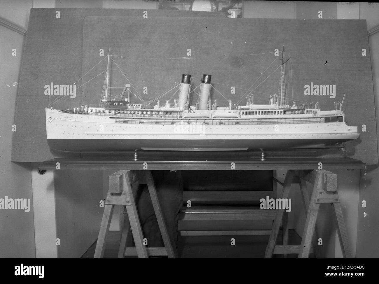 Model of the Gustaf V train ferry; Railway Museum Stock Photo Alamy