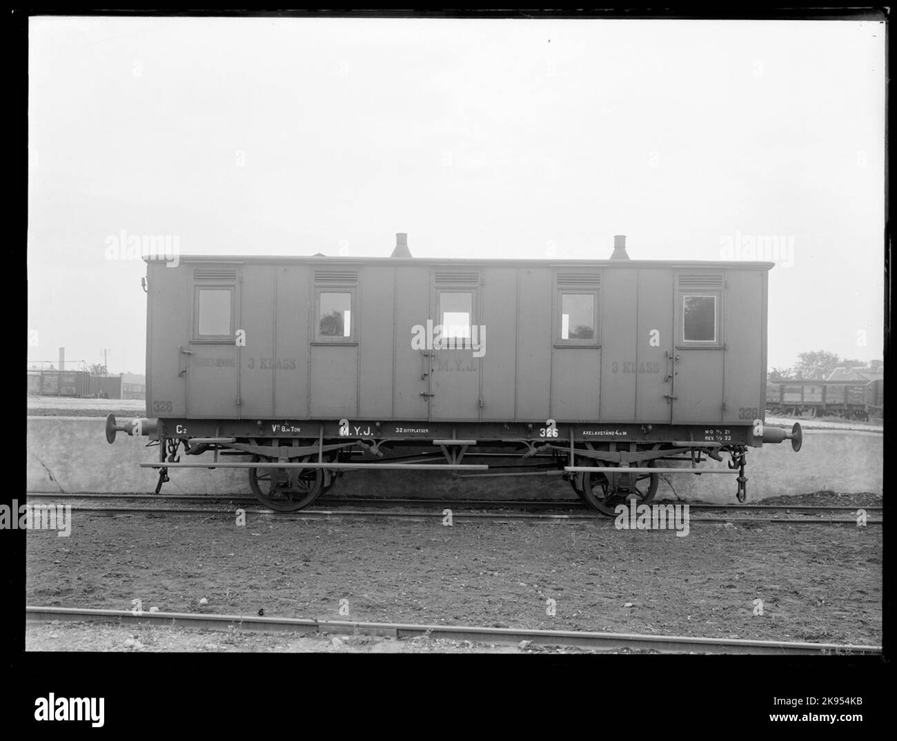 Malmö - Ystads Railway, MyJ C2 326. Stock Photo