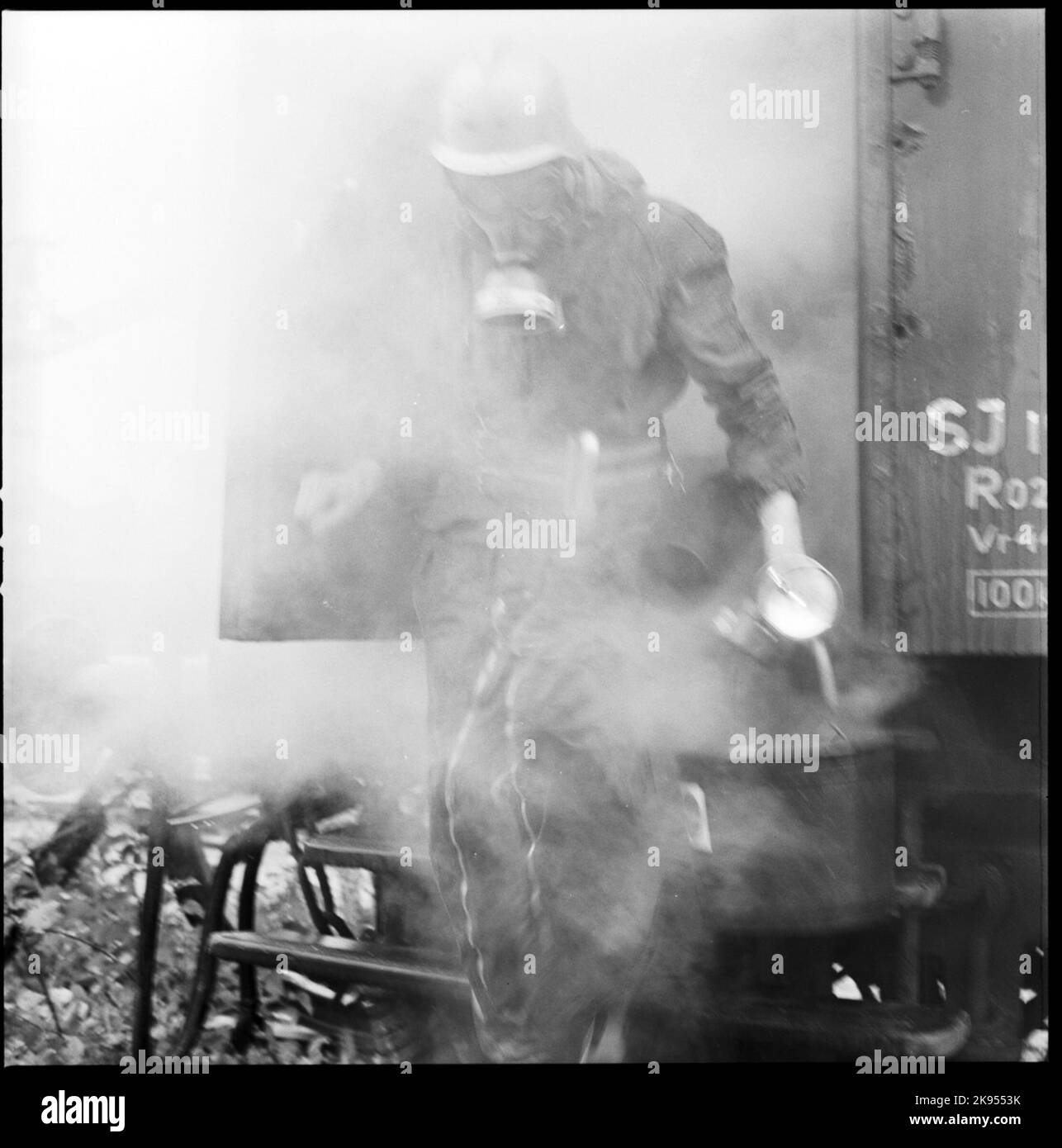 Civil defense exercise. County competition for industrial fire corps ...