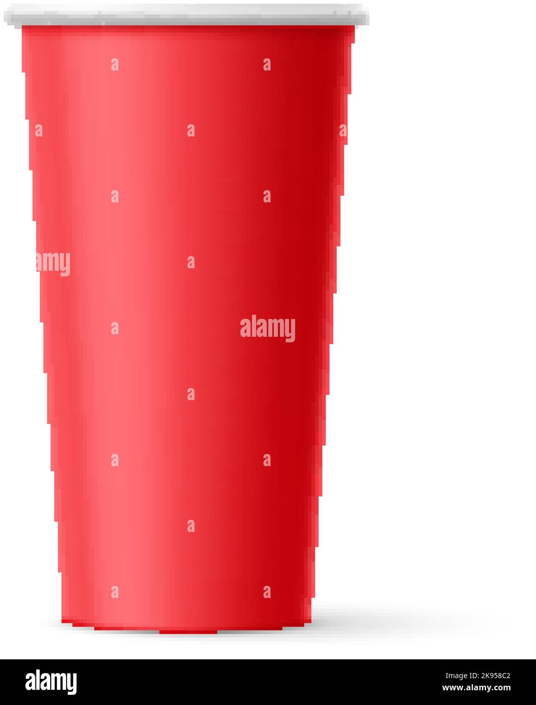 Close up of Takeaway Big Red Blank Paper Cup Mock Up Isolated On White ...