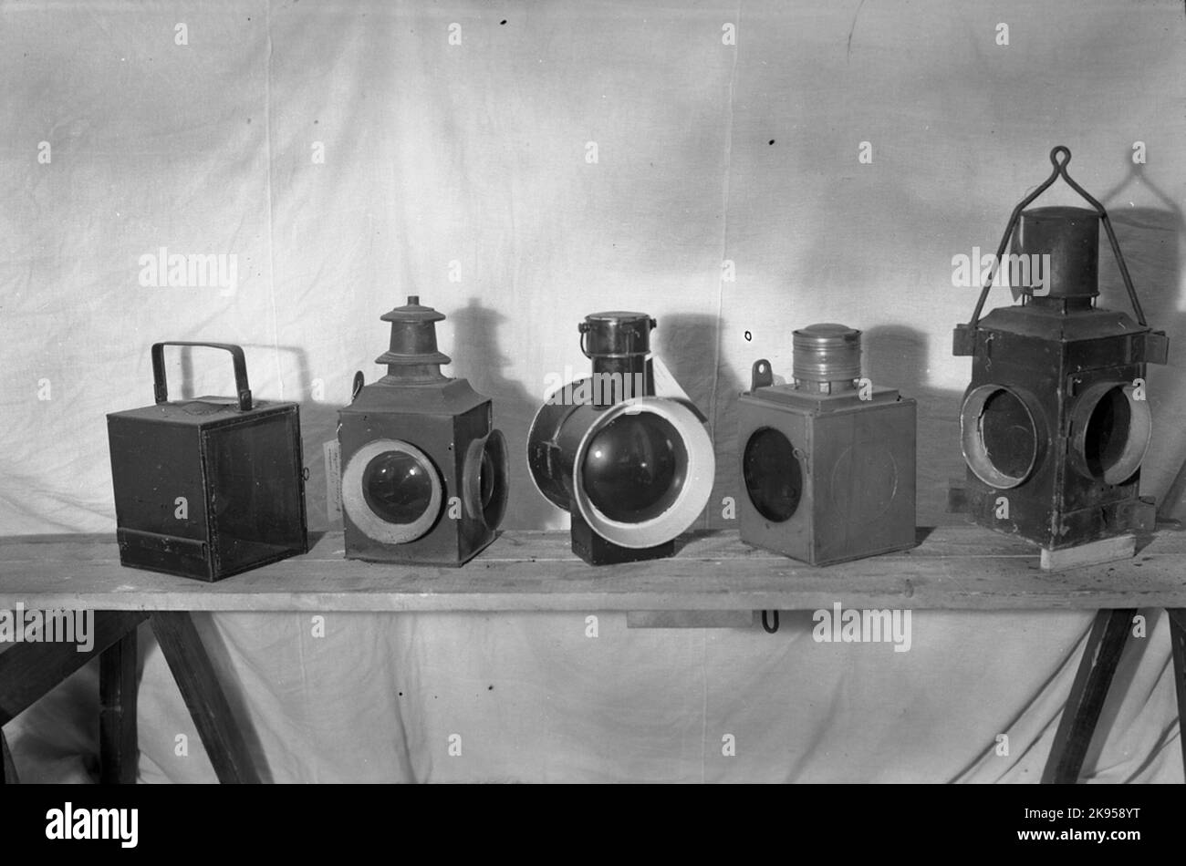 Div lanterns; Railway Museum. Semafo Lykta Fr (S &amp; NJ) Sweden &amp; Norway Railway. Sheet no. 2279 ...