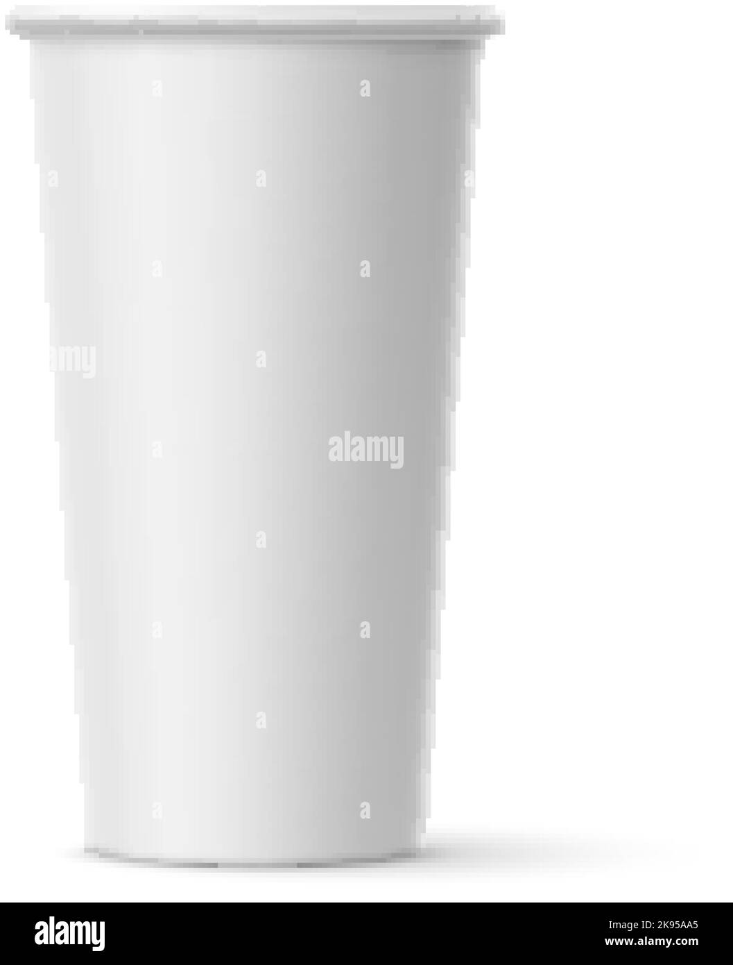 Close up of Takeaway Big White Blank Paper Cup Mock Up Isolated On ...
