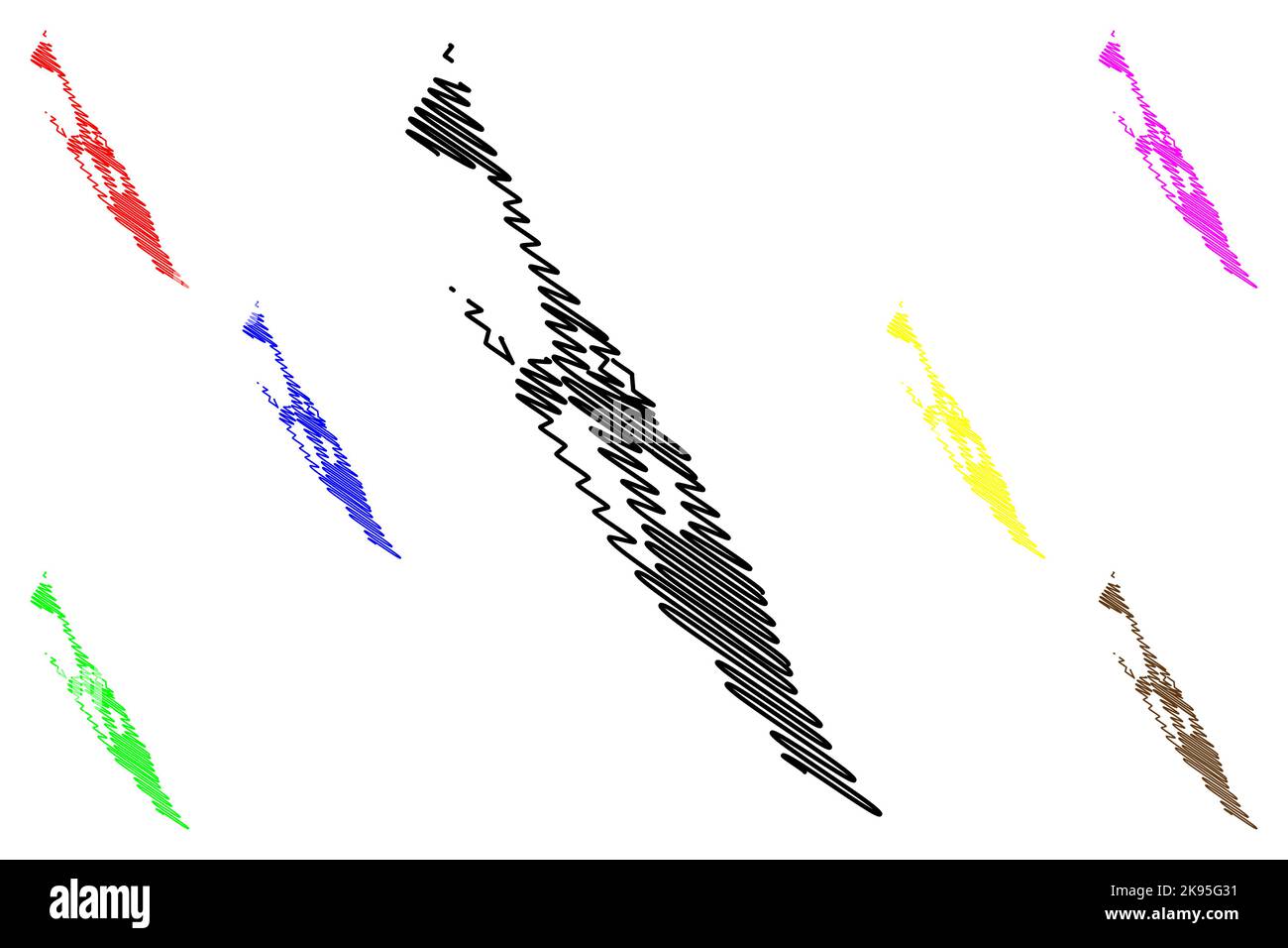 Mujeres island United Mexican - Mujeres Island United Mexican States Mexico Cenrtal America Caribbean Islands Map Vector Illustration Scribble Sketch Isla Mujeres Map 2K95G31 