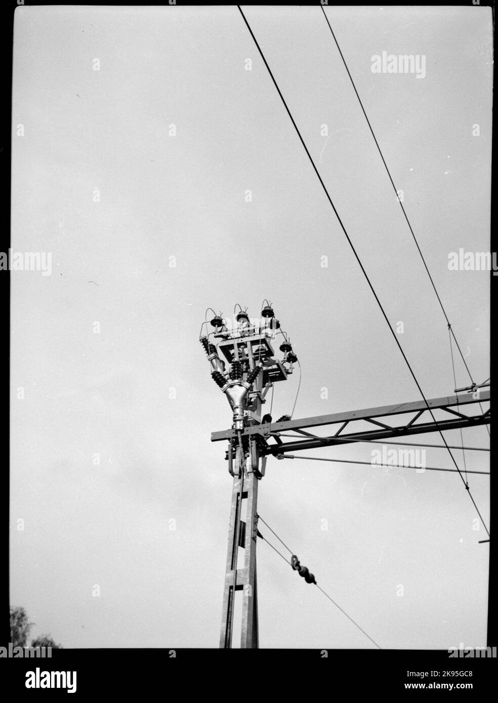 Detail, contact line post Stock Photo - Alamy