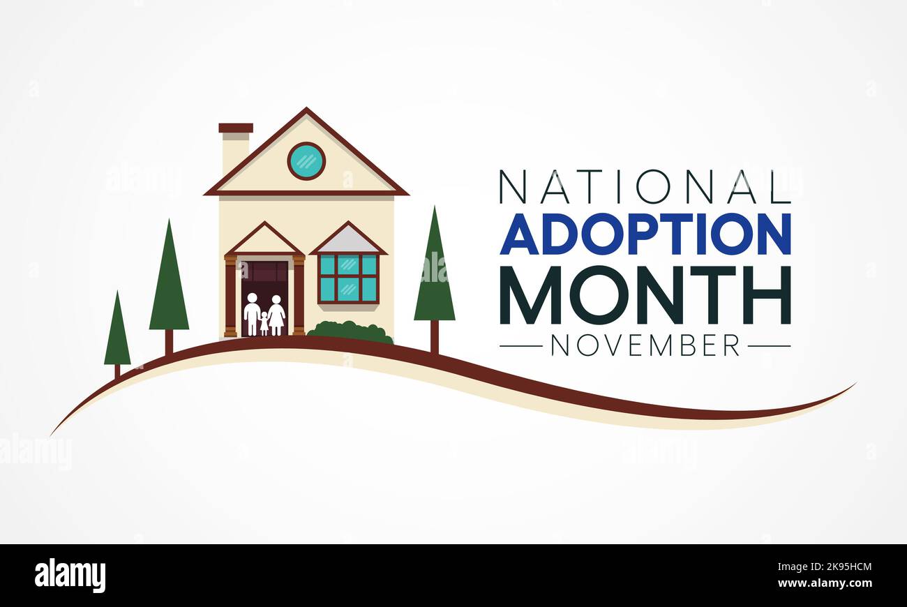 National Adoption Month Is Observed Every Year In November Vector Illustration Stock Vector 1897