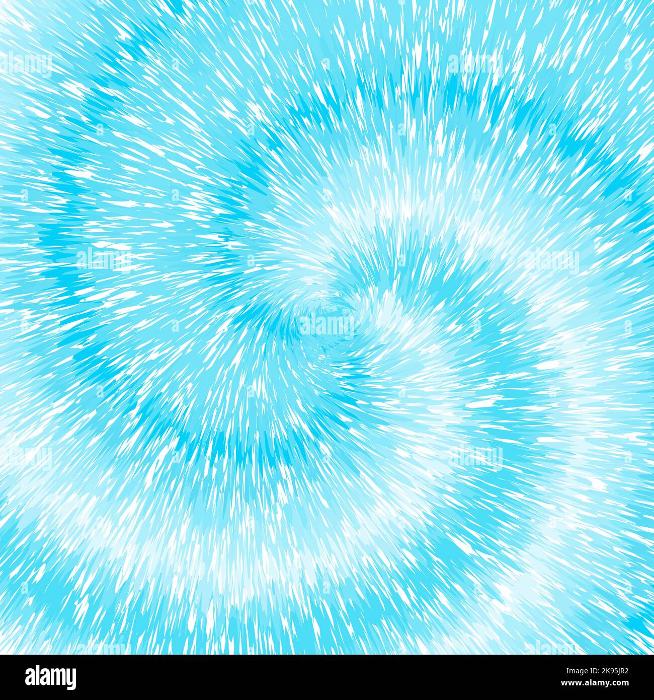 A blue-colored fractal hypnotic swirl background Stock Vector