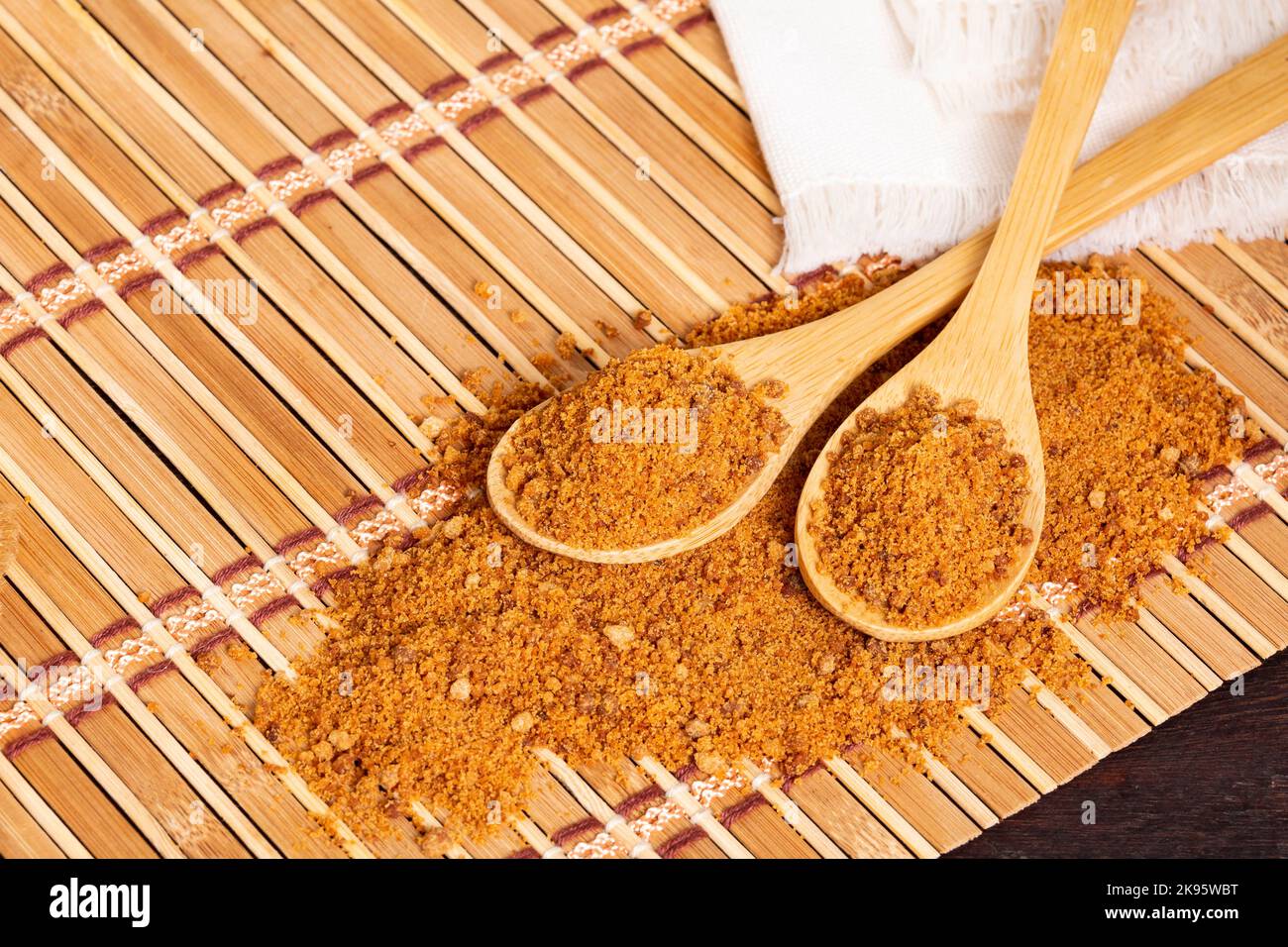 Panela or sugar cane candy - Saccharum officinarum Stock Photo