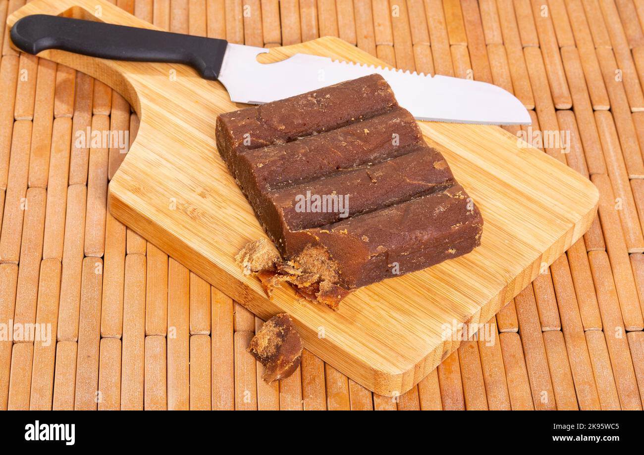 Panela Hard Molasses From Sugar Cane In Chips; Saccharum officinarum